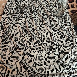 Karl lagerfield black white top